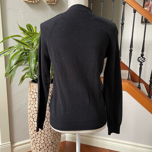 Madewell Wallace Black Matte Sequin Button Down Cardigan Sweater Size: XS - Picture 2 of 9